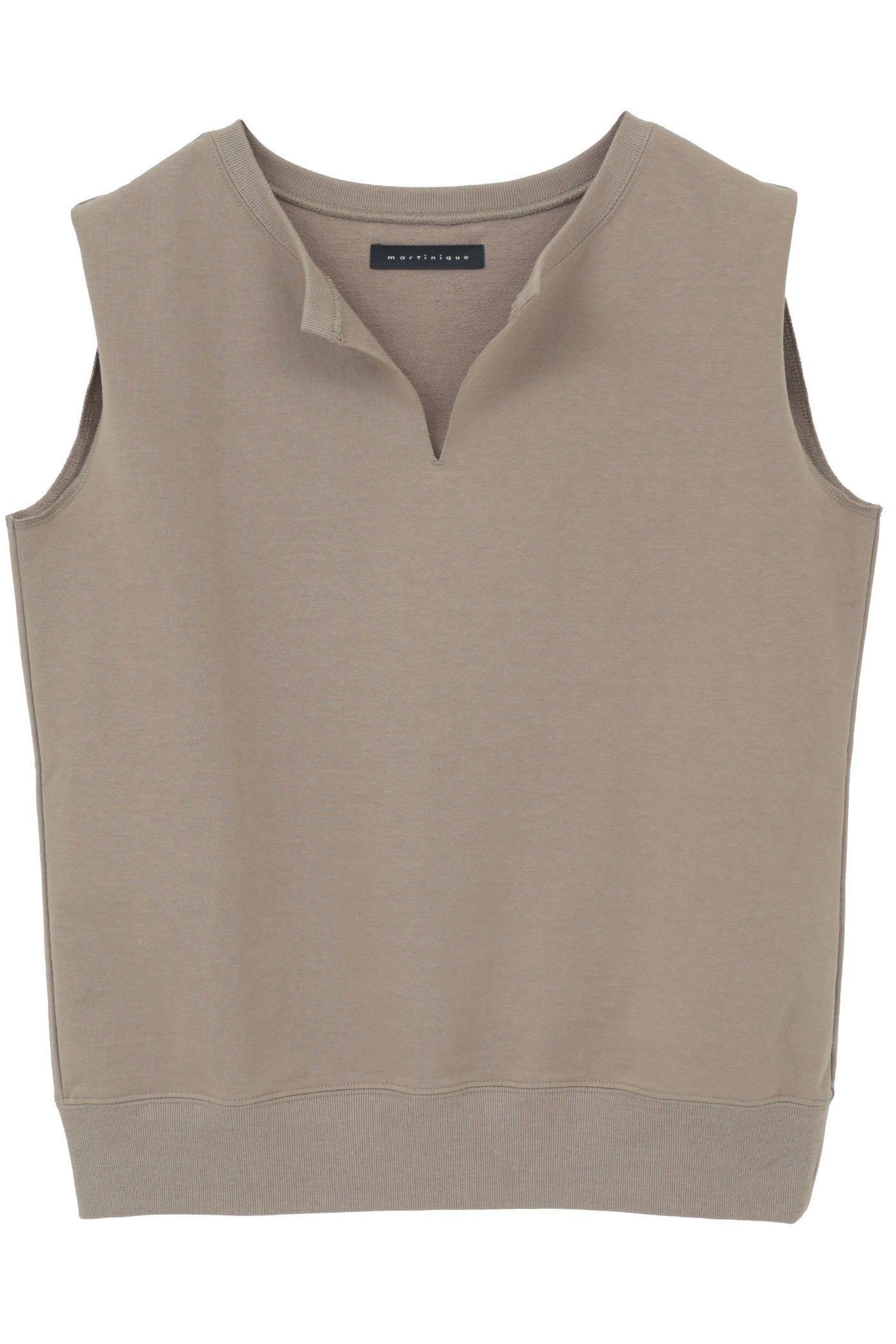 【マルティニーク/martinique】のライトスウェットノースリーブ インテリア・キッズ・メンズ・レディースファッション・服の通販 founy(ファニー) 　ファッション　Fashion　レディースファッション　Fashion for Women　トップス・カットソー　Cut & Sew Tops　キャミソール&ノースリーブ　Camisoles & Sleeveless Tops　シャツ・ブラウス・オフィスカジュアル　Elegant Blouses & Button-Ups　レディースパーカー・カジュアルフーディー　Casual Hoodies & Sweatshirts　ロングTシャツ・Tシャツ　Longline T-Shirts & Tees　スウェット・クルーネックトップス　Sweatshirts & Crewnecks / Relaxed Fit Sweat Tops　カットソー・ベーシックTシャツ　Cut-and-Sewn Tops / Stretch Tees & Basics　おすすめ　Recommended / Our Picks　キャミソール　Camisole, Spaghetti Strap Top　シンプル　Simple, Minimal　スウェット / スエット　Sweatshirt, Sweatwear　タンク　Tank Top, Sleeveless Top　ブラウジング　Blouson Silhouette, Cinched Waist　エレガント 上品　Elegant　夏　Summer　新作・新入荷　New Arrivals / New In　ベージュ|ID: prp329100004906086 ipo3291000000036731010