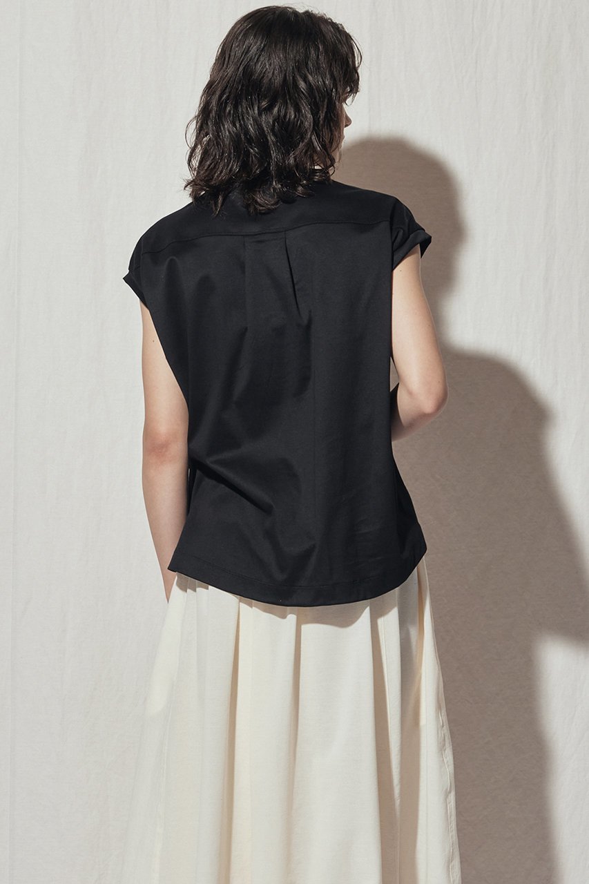 【フローレント/FLORENT】のコットンスムース フレンチスリーブトップス 人気、トレンドファッション・服の通販 founy(ファニー) 　ファッション　Fashion　レディースファッション　Fashion for Women　トップス・カットソー　Cut & Sew Tops　シャツ・ブラウス・オフィスカジュアル　Elegant Blouses & Button-Ups　ロングTシャツ・Tシャツ　Longline T-Shirts & Tees　カットソー・ベーシックTシャツ　Cut-and-Sewn Tops / Stretch Tees & Basics　ショート　Short, Short Length　スリーブ　Sleeve, Long Sleeve / Short Sleeve　吸水　Absorbent, Quick-Dry　夏　Summer　新作・新入荷　New Arrivals / New In　春　Spring　S/S・春夏　SS, Spring/Summer, Warm Season　other-7|ID: prp329100004906100 ipo3291000000036731128