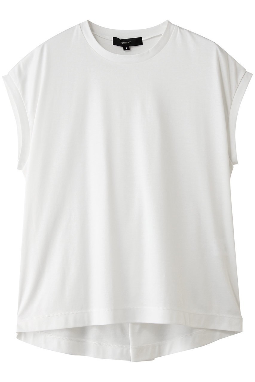 【フローレント/FLORENT】のコットンスムース フレンチスリーブトップス インテリア・キッズ・メンズ・レディースファッション・服の通販 founy(ファニー) 　ファッション　Fashion　レディースファッション　Fashion for Women　トップス・カットソー　Cut & Sew Tops　シャツ・ブラウス・オフィスカジュアル　Elegant Blouses & Button-Ups　ロングTシャツ・Tシャツ　Longline T-Shirts & Tees　カットソー・ベーシックTシャツ　Cut-and-Sewn Tops / Stretch Tees & Basics　ショート　Short, Short Length　スリーブ　Sleeve, Long Sleeve / Short Sleeve　吸水　Absorbent, Quick-Dry　夏　Summer　新作・新入荷　New Arrivals / New In　春　Spring　S/S・春夏　SS, Spring/Summer, Warm Season　ホワイト|ID: prp329100004906101 ipo3291000000036731103