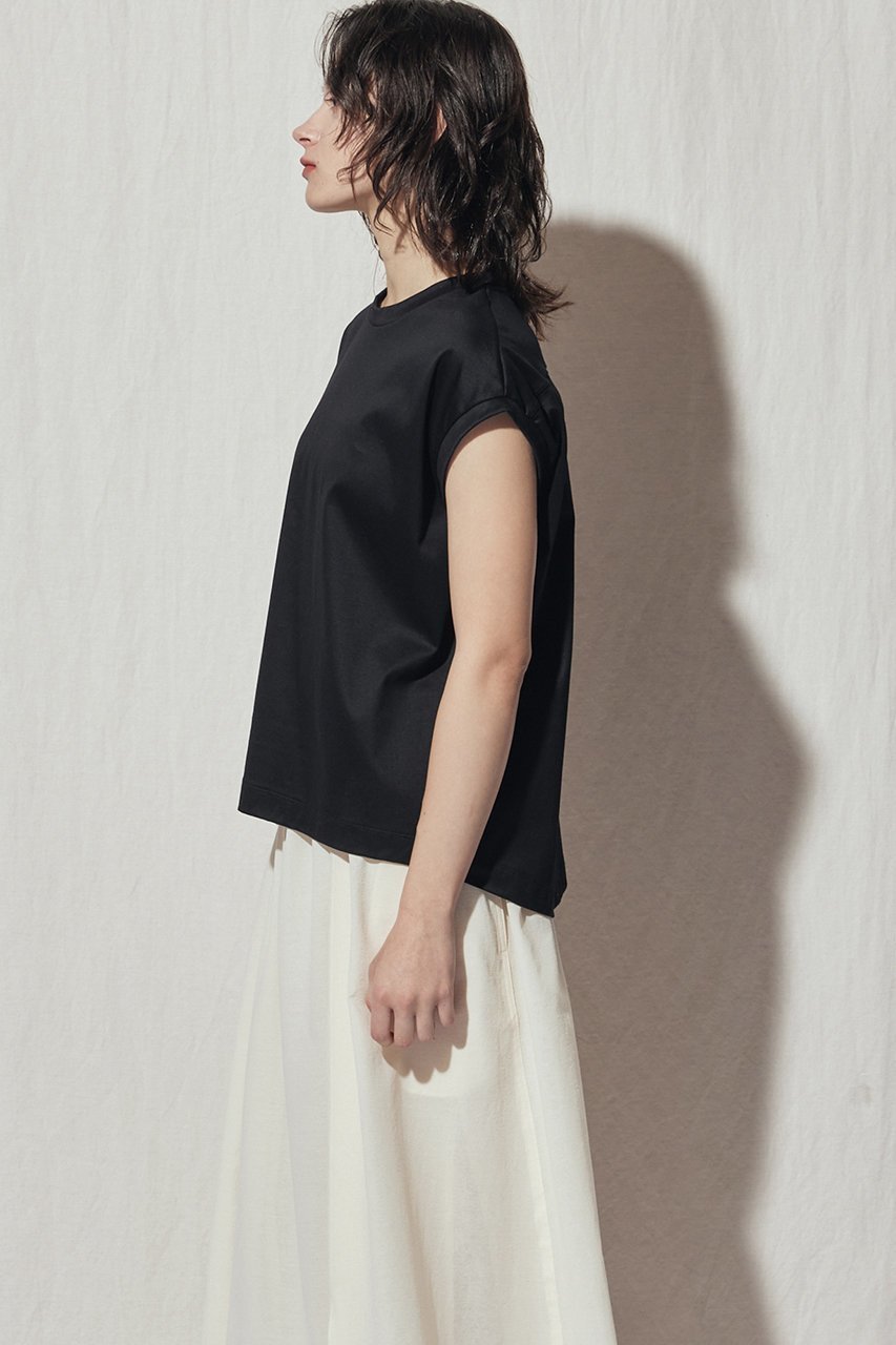 【フローレント/FLORENT】のコットンスムース フレンチスリーブトップス 人気、トレンドファッション・服の通販 founy(ファニー) 　ファッション　Fashion　レディースファッション　Fashion for Women　トップス・カットソー　Cut & Sew Tops　シャツ・ブラウス・オフィスカジュアル　Elegant Blouses & Button-Ups　ロングTシャツ・Tシャツ　Longline T-Shirts & Tees　カットソー・ベーシックTシャツ　Cut-and-Sewn Tops / Stretch Tees & Basics　ショート　Short, Short Length　スリーブ　Sleeve, Long Sleeve / Short Sleeve　吸水　Absorbent, Quick-Dry　夏　Summer　新作・新入荷　New Arrivals / New In　春　Spring　S/S・春夏　SS, Spring/Summer, Warm Season　other-6|ID: prp329100004906101 ipo3291000000036731127