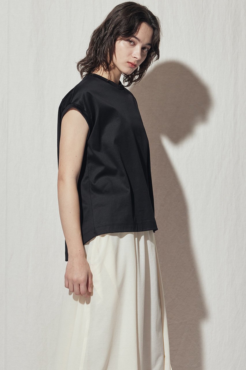 【フローレント/FLORENT】のコットンスムース フレンチスリーブトップス 人気、トレンドファッション・服の通販 founy(ファニー) 　ファッション　Fashion　レディースファッション　Fashion for Women　トップス・カットソー　Cut & Sew Tops　シャツ・ブラウス・オフィスカジュアル　Elegant Blouses & Button-Ups　ロングTシャツ・Tシャツ　Longline T-Shirts & Tees　カットソー・ベーシックTシャツ　Cut-and-Sewn Tops / Stretch Tees & Basics　ショート　Short, Short Length　スリーブ　Sleeve, Long Sleeve / Short Sleeve　吸水　Absorbent, Quick-Dry　夏　Summer　新作・新入荷　New Arrivals / New In　春　Spring　S/S・春夏　SS, Spring/Summer, Warm Season　other-8|ID: prp329100004906101 ipo3291000000036731131