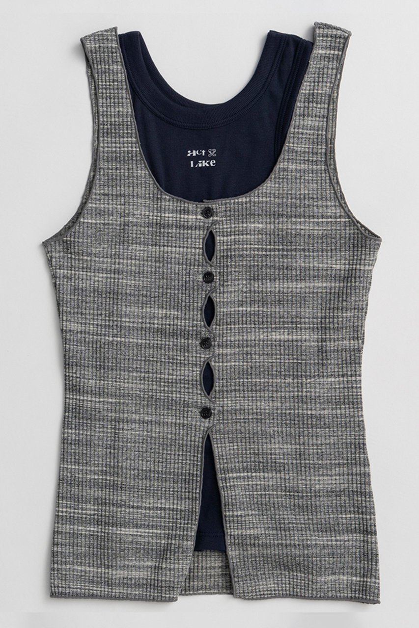 【メゾンスペシャル/MAISON SPECIAL】のMultiway Rib Tank Set/マルチウェイリブタンクセット インテリア・キッズ・メンズ・レディースファッション・服の通販 founy(ファニー) 　ファッション　Fashion　レディースファッション　Fashion for Women　トップス・カットソー　Cut & Sew Tops　キャミソール&ノースリーブ　Camisoles & Sleeveless Tops　シャツ・ブラウス・オフィスカジュアル　Elegant Blouses & Button-Ups　ロングTシャツ・Tシャツ　Longline T-Shirts & Tees　カットソー・ベーシックTシャツ　Cut-and-Sewn Tops / Stretch Tees & Basics　キャミソール　Camisole, Spaghetti Strap Top　ストレッチ　Stretch, Stretchy Fabric　タンク　Tank Top, Sleeveless Top　フィット　Fit, Slim Fit　ボトム　Bottoms, Lower Wear　夏　Summer　新作・新入荷　New Arrivals / New In　NVY(ネイビー)|ID: prp329100004906115 ipo3291000000036731236