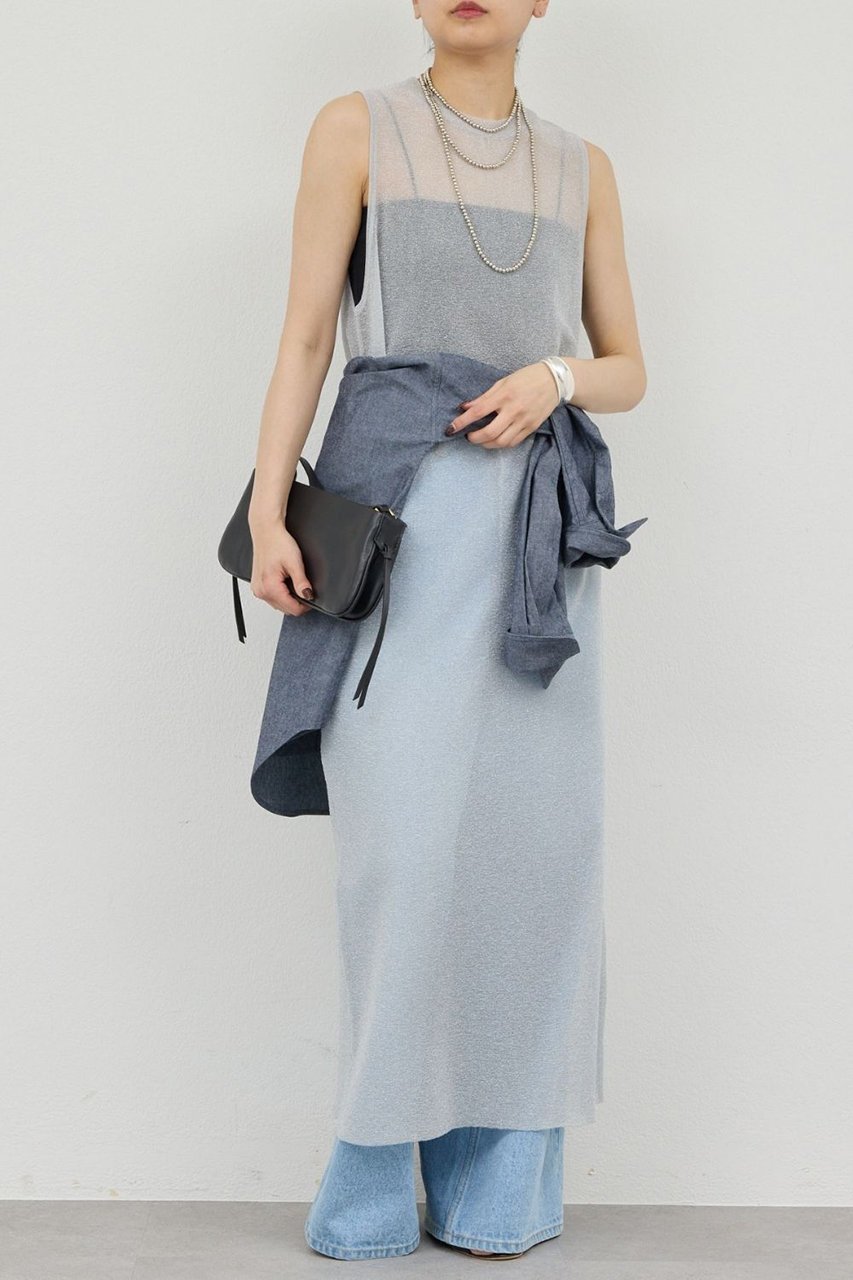 【ガリャルダガランテ/GALLARDAGALANTE】のラメニットドレス 人気、トレンドファッション・服の通販 founy(ファニー) 　ファッション　Fashion　レディースファッション　Fashion for Women　ワンピース　Dresses　フォーマル・パーティードレス・結婚式用ドレス　Elegant & Casual Dresses　チュニック　Tunic Tops & Dresses　チュニック　Tunic, Long Top　ドレス　Dress, One-Piece　ロング　Long, Long-Length　エレガント 上品　Elegant　新作・新入荷　New Arrivals / New In　other-4|ID: prp329100004906149 ipo3291000000036731577