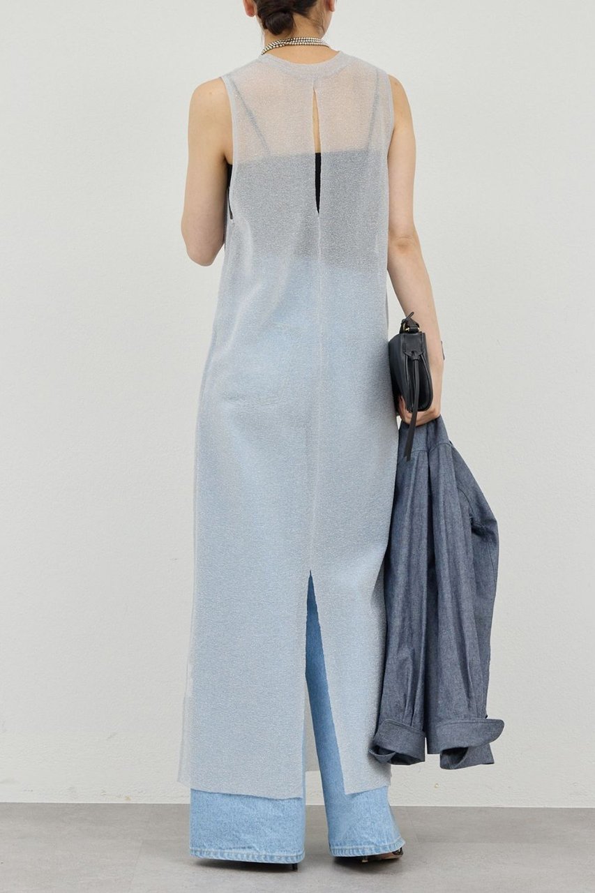 【ガリャルダガランテ/GALLARDAGALANTE】のラメニットドレス 人気、トレンドファッション・服の通販 founy(ファニー) 　ファッション　Fashion　レディースファッション　Fashion for Women　ワンピース　Dresses　フォーマル・パーティードレス・結婚式用ドレス　Elegant & Casual Dresses　チュニック　Tunic Tops & Dresses　チュニック　Tunic, Long Top　ドレス　Dress, One-Piece　ロング　Long, Long-Length　エレガント 上品　Elegant　新作・新入荷　New Arrivals / New In　other-5|ID: prp329100004906149 ipo3291000000036731578