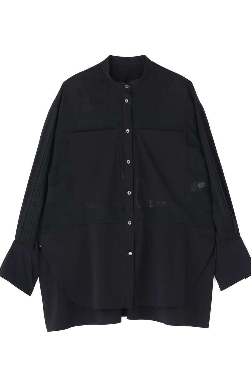 【アドーア/ADORE】のソフトオーガンジーブラウス インテリア・キッズ・メンズ・レディースファッション・服の通販 founy(ファニー) 　ファッション　Fashion　レディースファッション　Fashion for Women　トップス・カットソー　Cut & Sew Tops　シャツ・ブラウス・オフィスカジュアル　Elegant Blouses & Button-Ups　オーガンジー　Organza Fabric　スリット　Slit, Slit Detail　スリーブ　Sleeve, Long Sleeve / Short Sleeve　タフタ　Taffeta, Structured Fabric　ドッキング　Docking, Mixed Material　フレア　Flare, Flared　ロング　Long, Long-Length　軽量　Lightweight, Ultra Light　ブラック|ID: prp329100004906159 ipo3291000000036731654