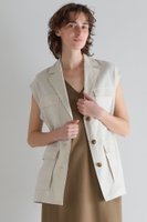 【マルティニーク/martinique】のリネンジレ 人気、トレンドファッション・服の通販 founy(ファニー) ファッション Fashion レディースファッション Fashion for Women アウター Coat / Outerwear Collection レディースジャケット・軽アウター Jackets おすすめ Recommended / Our Picks カットソー Cut and Sewn Top シンプル Simple, Minimal ジャケット Jacket, Outerwear ドローコード Drawcord, Drawstring Cord ベスト Vest, Waistcoat ポケット Pocket, Pocket Detail リネン Linen, Linen Fabric 夏 Summer 新作・新入荷 New Arrivals / New In |ID:prp329100004906162