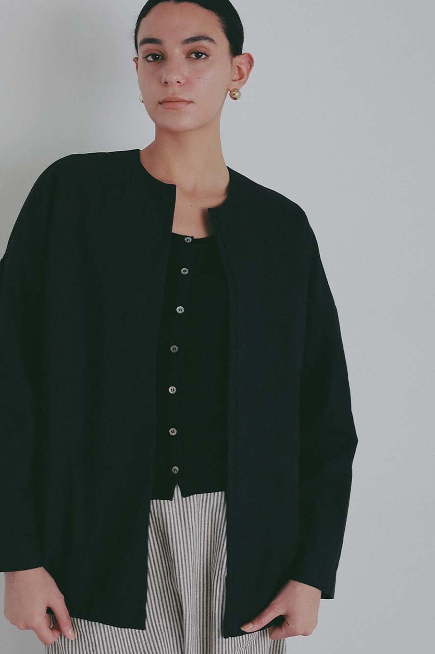 【ハー/HER.】の【4/2 12:00販売開始】Li/Cクルーネックジャケット 人気、トレンドファッション・服の通販 founy(ファニー) 　ファッション　Fashion　レディースファッション　Fashion for Women　アウター　Coat / Outerwear Collection　レディースジャケット・軽アウター　Jackets　おすすめ　Recommended / Our Picks　カーディガン　Cardigan, Knitwear　シンプル　Simple, Minimal　ジャケット　Jacket, Outerwear　リネン　Linen, Linen Fabric　エレガント 上品　Elegant　夏　Summer　新作・新入荷　New Arrivals / New In　羽織　Haori, Light Jacket　 other-1|ID: prp329100004906166 ipo3291000000036731702