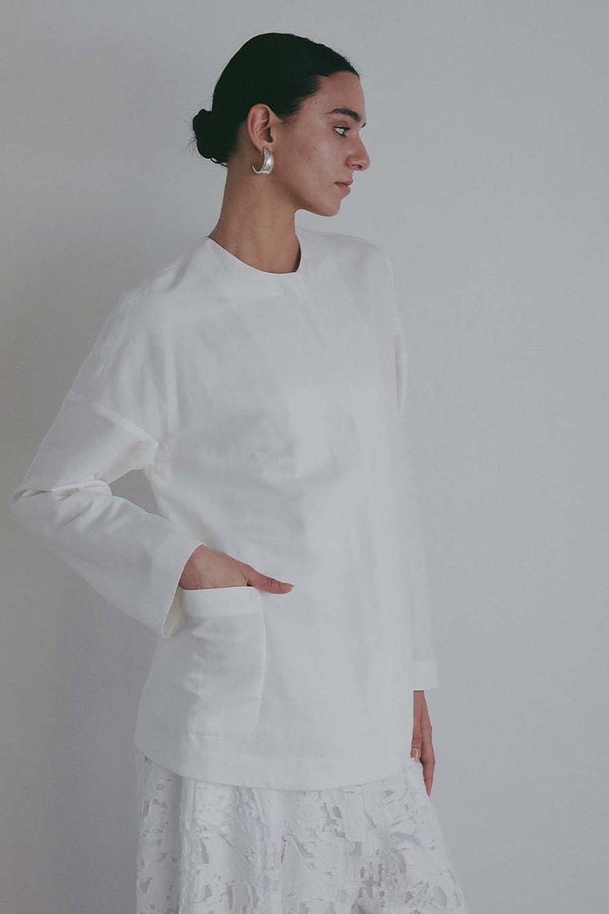 【ハー/HER.】の【4/2 12:00販売開始】Li/Cクルーネックジャケット 人気、トレンドファッション・服の通販 founy(ファニー) 　ファッション　Fashion　レディースファッション　Fashion for Women　アウター　Coat / Outerwear Collection　レディースジャケット・軽アウター　Jackets　おすすめ　Recommended / Our Picks　カーディガン　Cardigan, Knitwear　シンプル　Simple, Minimal　ジャケット　Jacket, Outerwear　リネン　Linen, Linen Fabric　エレガント 上品　Elegant　夏　Summer　新作・新入荷　New Arrivals / New In　羽織　Haori, Light Jacket　other-6|ID: prp329100004906166 ipo3291000000036731709