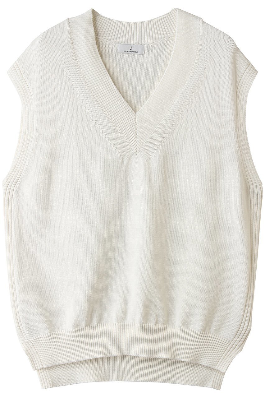 【ジェイドット/j.】のコットンニット Vネックベスト 人気、トレンドファッション・服の通販 founy(ファニー) 　ファッション　Fashion　レディースファッション　Fashion for Women　アウター　Coat / Outerwear Collection　レディースジャケット・軽アウター　Jackets　ジャケット　Jacket, Outerwear　スリット　Slit, Slit Detail　ベスト　Vest, Waistcoat　新作・新入荷　New Arrivals / New In　 other-1|ID: prp329100004906168 ipo3291000000036731722
