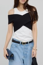 【ガリャルダガランテ/GALLARDAGALANTE】のクロスリブビスチェ 人気、トレンドファッション・服の通販 founy(ファニー) ファッション Fashion レディースファッション Fashion for Women トップス・カットソー Cut & Sew Tops ニット Knit Tops & Sweaters カジュアルプルオーバー・ニットトップス Pullovers & Knit Tops / Casual Pullovers ビスチェ Bustiers & Corset Tops / Layered Bustier Style カットソー Cut and Sewn Top コンパクト Compact, Small Size タンク Tank Top, Sleeveless Top 新作・新入荷 New Arrivals / New In thumbnail ブラック|ID: prp329100004906174 ipo3291000000036731767