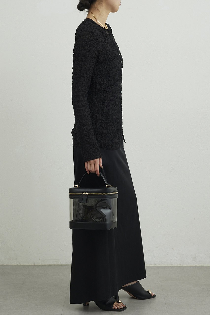 【ガリャルダガランテ/GALLARDAGALANTE】のシュリンククルーカーデ 人気、トレンドファッション・服の通販 founy(ファニー) 　ファッション　Fashion　レディースファッション　Fashion for Women　トップス・カットソー　Cut & Sew Tops　ニット　Knit Tops & Sweaters　カーディガン・羽織り　Layered Style Cardigans　カーディガン　Cardigan, Knitwear　コンパクト　Compact, Small Size　シンプル　Simple, Minimal　デニム　Denim, Jeans Material　フロント　Front, Front Design　新作・新入荷　New Arrivals / New In　other-3|ID: prp329100004906175 ipo3291000000036731777