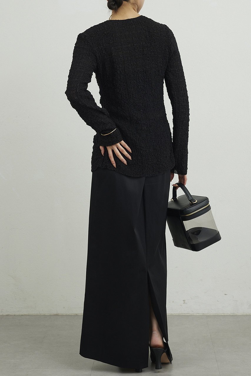 【ガリャルダガランテ/GALLARDAGALANTE】のシュリンククルーカーデ 人気、トレンドファッション・服の通販 founy(ファニー) 　ファッション　Fashion　レディースファッション　Fashion for Women　トップス・カットソー　Cut & Sew Tops　ニット　Knit Tops & Sweaters　カーディガン・羽織り　Layered Style Cardigans　カーディガン　Cardigan, Knitwear　コンパクト　Compact, Small Size　シンプル　Simple, Minimal　デニム　Denim, Jeans Material　フロント　Front, Front Design　新作・新入荷　New Arrivals / New In　other-4|ID: prp329100004906175 ipo3291000000036731778