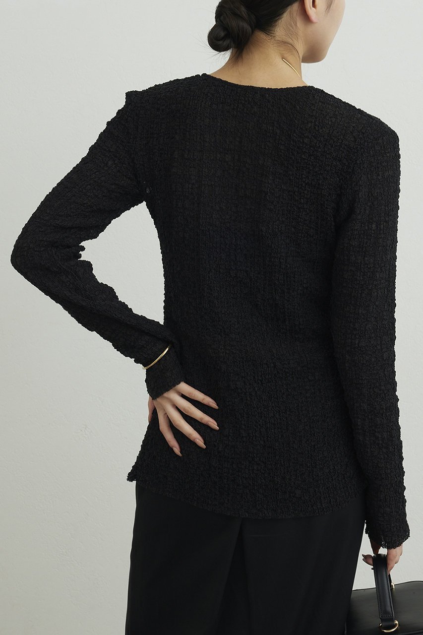 【ガリャルダガランテ/GALLARDAGALANTE】のシュリンククルーカーデ 人気、トレンドファッション・服の通販 founy(ファニー) 　ファッション　Fashion　レディースファッション　Fashion for Women　トップス・カットソー　Cut & Sew Tops　ニット　Knit Tops & Sweaters　カーディガン・羽織り　Layered Style Cardigans　カーディガン　Cardigan, Knitwear　コンパクト　Compact, Small Size　シンプル　Simple, Minimal　デニム　Denim, Jeans Material　フロント　Front, Front Design　新作・新入荷　New Arrivals / New In　other-7|ID: prp329100004906175 ipo3291000000036731781