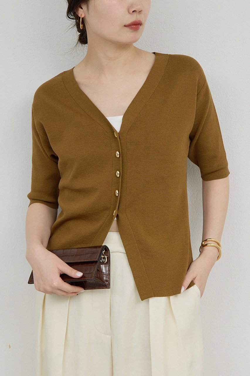 【ガリャルダガランテ/GALLARDAGALANTE】のペプラムニットカーデ インテリア・キッズ・メンズ・レディースファッション・服の通販 founy(ファニー) 　ファッション　Fashion　レディースファッション　Fashion for Women　トップス・カットソー　Cut & Sew Tops　ニット　Knit Tops & Sweaters　カーディガン・羽織り　Layered Style Cardigans　カーディガン　Cardigan, Knitwear　ベーシック　Basic, Essential　ペプラム　Peplum, Flared Hem　新作・新入荷　New Arrivals / New In　羽織　Haori, Light Jacket　ブラウン|ID: prp329100004906176 ipo3291000000036731784