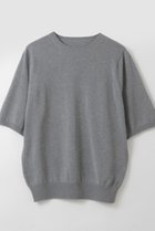 【ハー/HER.】のC/Nハーフスリーブニット チャコールグレー|ID:prp329100004906179