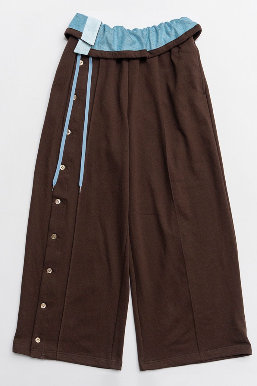 【メゾンスペシャル/MAISON SPECIAL】のButton Slit Turn-Back Sweat Pants/ボタンスリットターンバックスウエットパンツ インテリア・キッズ・メンズ・レディースファッション・服の通販 founy(ファニー) 　ファッション　Fashion　レディースファッション　Fashion for Women　パンツ　Pants & Trousers　バッグ　Bags　おすすめ　Recommended / Our Picks　スピンドル　Spindle, Drawcord　BRN(ブラウン)|ID: prp329100004906201 ipo3291000000036731986