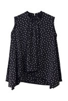 【ランバン オン ブルー/LANVIN en Bleu】のMarina dot/Heartブラウス 人気、トレンドファッション・服の通販 founy(ファニー) ファッション Fashion レディースファッション Fashion for Women トップス・カットソー Cut & Sew Tops キャミソール&ノースリーブ Camisoles & Sleeveless Tops シャツ・ブラウス・オフィスカジュアル Elegant Blouses & Button-Ups コレクション Collection, Seasonal Line サテン Satin, Glossy Fabric ジャケット Jacket, Outerwear ドット Polka Dot, Dot Pattern ノースリーブ Sleeveless, No-Sleeve プリント Print, Printed Pattern ランダム Random, Irregular レギュラー Regular, Standard Fit 春 Spring |ID:prp329100004906234