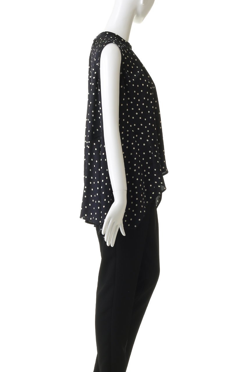 【ランバン オン ブルー/LANVIN en Bleu】のMarina dot/Heartブラウス 人気、トレンドファッション・服の通販 founy(ファニー) 　ファッション　Fashion　レディースファッション　Fashion for Women　トップス・カットソー　Cut & Sew Tops　キャミソール&ノースリーブ　Camisoles & Sleeveless Tops　シャツ・ブラウス・オフィスカジュアル　Elegant Blouses & Button-Ups　コレクション　Collection, Seasonal Line　サテン　Satin, Glossy Fabric　ジャケット　Jacket, Outerwear　ドット　Polka Dot, Dot Pattern　ノースリーブ　Sleeveless, No-Sleeve　プリント　Print, Printed Pattern　ランダム　Random, Irregular　レギュラー　Regular, Standard Fit　春　Spring　other-3|ID: prp329100004906234 ipo3291000000036734652