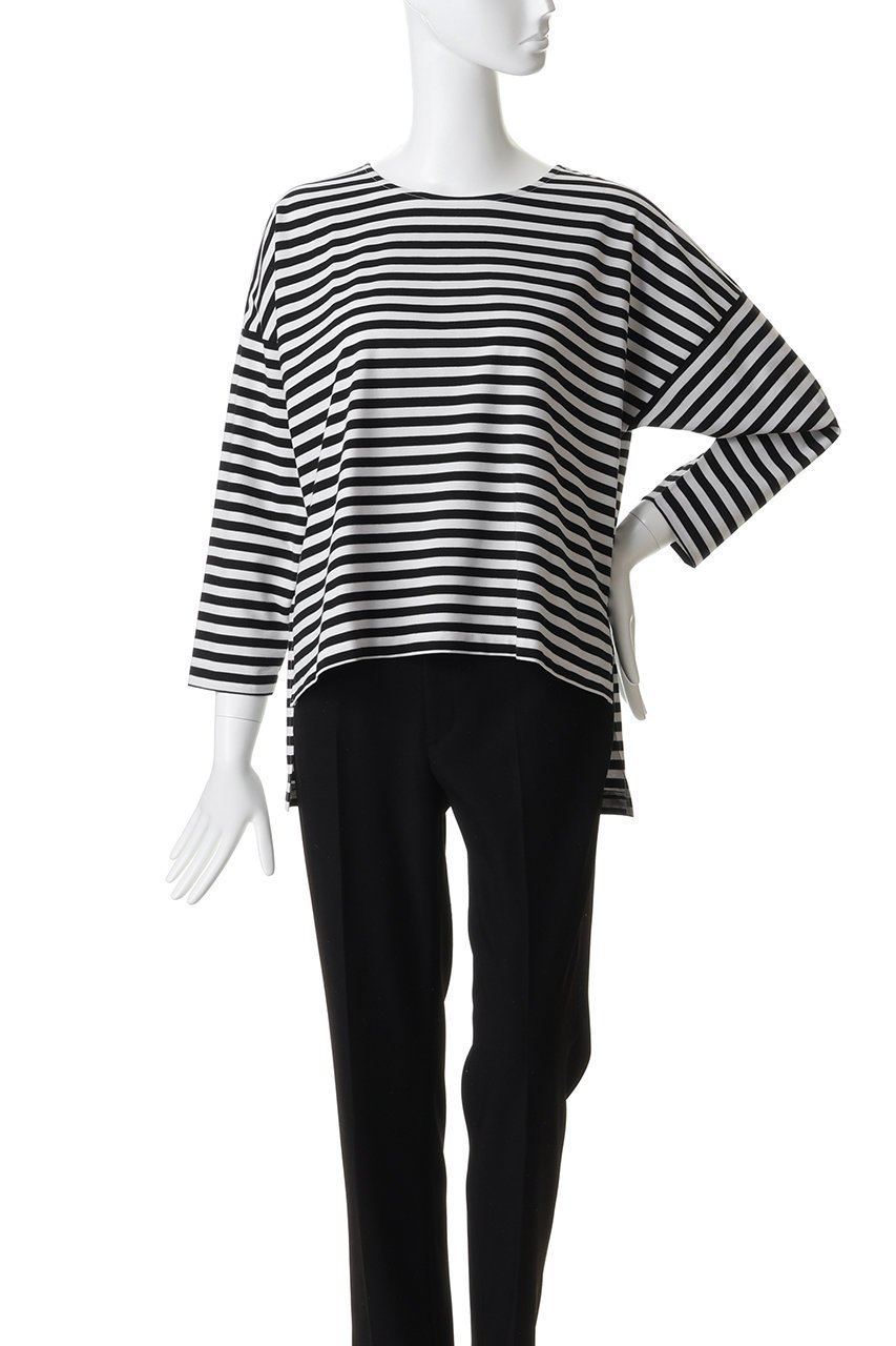 【スリー ドッツ/three dots】のパウダリーコットン 7分袖 人気、トレンドファッション・服の通販 founy(ファニー) 　ファッション　Fashion　レディースファッション　Fashion for Women　トップス・カットソー　Cut & Sew Tops　シャツ・ブラウス・オフィスカジュアル　Elegant Blouses & Button-Ups　ロングTシャツ・Tシャツ　Longline T-Shirts & Tees　カットソー・ベーシックTシャツ　Cut-and-Sewn Tops / Stretch Tees & Basics　おすすめ　Recommended / Our Picks　インド　Indian Textile　カットソー　Cut and Sewn Top　スリーブ　Sleeve, Long Sleeve / Short Sleeve　ミックス　Mix, Mixed Style　ロング　Long, Long-Length　other-2|ID: prp329100004906243 ipo3291000000036734724