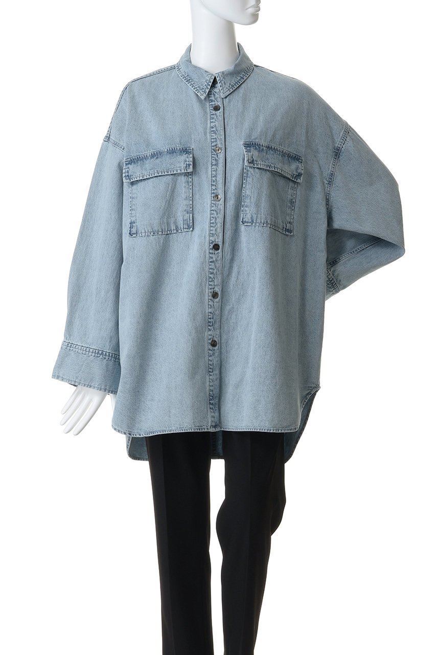 【ハー/HER.】のデニムシャツ 人気、トレンドファッション・服の通販 founy(ファニー) 　ファッション　Fashion　レディースファッション　Fashion for Women　トップス・カットソー　Cut & Sew Tops　シャツ・ブラウス・オフィスカジュアル　Elegant Blouses & Button-Ups　スリーブ　Sleeve, Long Sleeve / Short Sleeve　デニム　Denim, Jeans Material　ロング　Long, Long-Length　羽織　Haori, Light Jacket　other-2|ID: prp329100004906244 ipo3291000000036734732