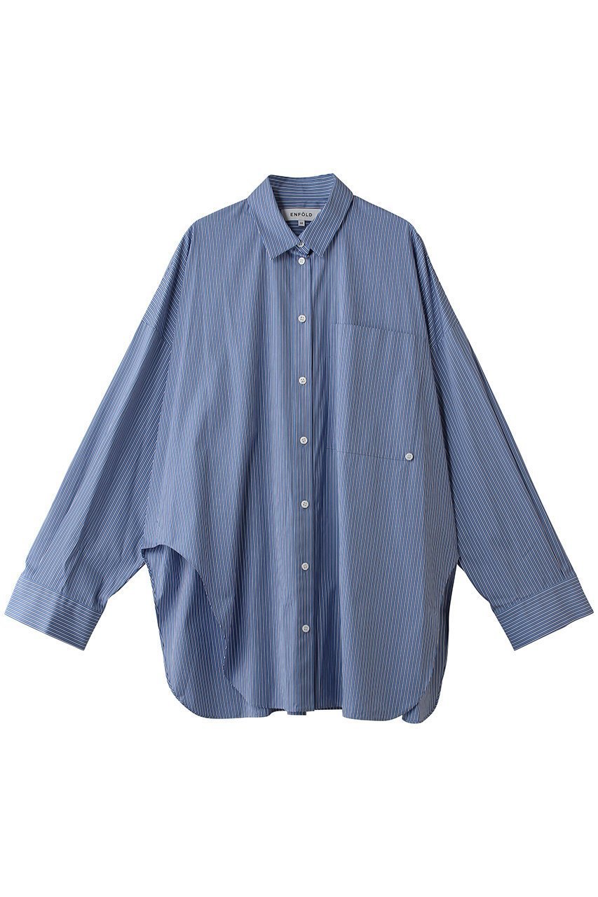 【エンフォルド/ENFOLD】のTWO-WAY BASIC SHIRT 人気、トレンドファッション・服の通販 founy(ファニー) 　ファッション　Fashion　レディースファッション　Fashion for Women　トップス・カットソー　Cut & Sew Tops　シャツ・ブラウス・オフィスカジュアル　Elegant Blouses & Button-Ups　シェイプ　Shape, Slim Fit　スリーブ　Sleeve, Long Sleeve / Short Sleeve　ロング　Long, Long-Length　羽織　Haori, Light Jacket　 other-1|ID: prp329100004906254 ipo3291000000036734825