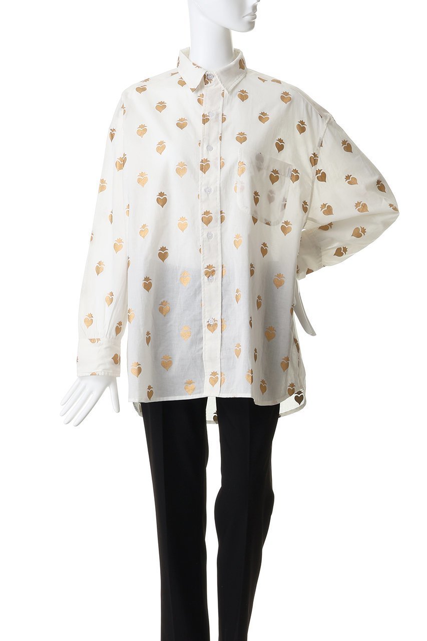 【クチュールドアダム/COUTURE D'ADAM】のストロベリーハートビッグシャツ 人気、トレンドファッション・服の通販 founy(ファニー) 　ファッション　Fashion　レディースファッション　Fashion for Women　トップス・カットソー　Cut & Sew Tops　シャツ・ブラウス・オフィスカジュアル　Elegant Blouses & Button-Ups　インド　Indian Textile　スリーブ　Sleeve, Long Sleeve / Short Sleeve　ビッグ　Big, Oversized　モチーフ　Motif, Design Theme　ロング　Long, Long-Length　エレガント 上品　Elegant　other-2|ID: prp329100004906259 ipo3291000000036734864