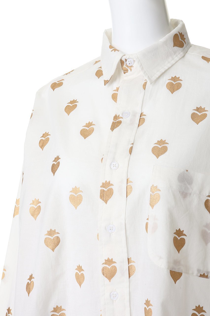 【クチュールドアダム/COUTURE D'ADAM】のストロベリーハートビッグシャツ 人気、トレンドファッション・服の通販 founy(ファニー) 　ファッション　Fashion　レディースファッション　Fashion for Women　トップス・カットソー　Cut & Sew Tops　シャツ・ブラウス・オフィスカジュアル　Elegant Blouses & Button-Ups　インド　Indian Textile　スリーブ　Sleeve, Long Sleeve / Short Sleeve　ビッグ　Big, Oversized　モチーフ　Motif, Design Theme　ロング　Long, Long-Length　エレガント 上品　Elegant　other-5|ID: prp329100004906259 ipo3291000000036734867