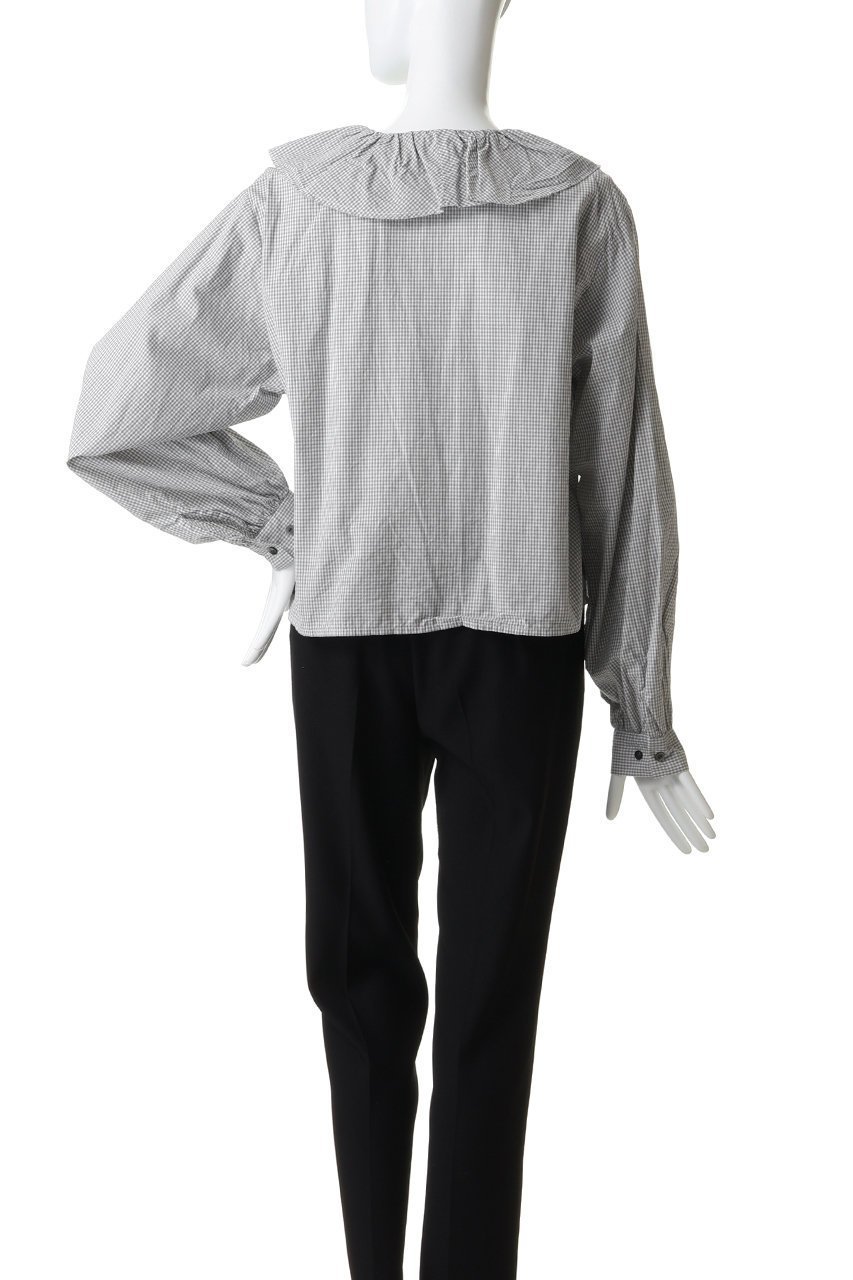 【ミズイロ インド/mizuiro ind】のcheck frill gather collar shirt シャツ 人気、トレンドファッション・服の通販 founy(ファニー) 　ファッション　Fashion　レディースファッション　Fashion for Women　トップス・カットソー　Cut & Sew Tops　シャツ・ブラウス・オフィスカジュアル　Elegant Blouses & Button-Ups　インナー　Innerwear　ギンガム　Gingham, Gingham Fabric　ジャケット　Jacket, Outerwear　スウェット / スエット　Sweatshirt, Sweatwear　スリーブ　Sleeve, Long Sleeve / Short Sleeve　チェック　Check, Plaid, Tartan　バランス　Balance, Style Balance　フェミニン　Feminine, Girly　フリル　Frill, Ruffle　ロング　Long, Long-Length　再入荷　Restock / Back in Stock　other-4|ID: prp329100004906261 ipo3291000000036734886