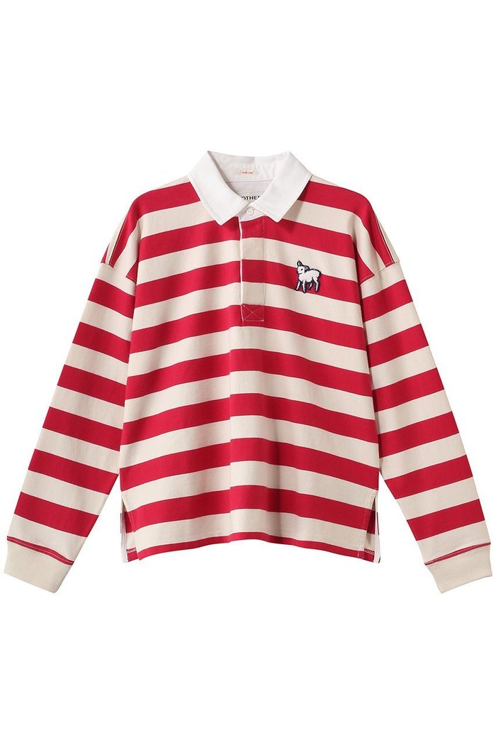 【マザー/MOTHER】のTHE BOXY MATCH ラムモチーフ ボーダー ポロカラートップス (GOR) インテリア・キッズ・メンズ・レディースファッション・服の通販 founy(ファニー) https://founy.com/ ファッション Fashion レディースファッション Fashion for Women トップス・カットソー Cut & Sew Tops シャツ・ブラウス・オフィスカジュアル Elegant Blouses & Button-Ups ポロシャツ・きれいめカジュアル Smart-Casual Polo Tops バランス Balance, Style Balance パッチ Patch, Appliqué ボーダー Border, Stripe ポロシャツ Polo Shirt, Collared Tee モチーフ Motif, Design Theme |ID: prp329100004906265 ipo3291000000036734912