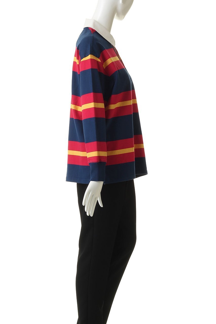 【マザー/MOTHER】のTHE LS HUDDLE ラムモチーフ ラガーシャツ (GOB) 人気、トレンドファッション・服の通販 founy(ファニー) 　ファッション　Fashion　レディースファッション　Fashion for Women　トップス・カットソー　Cut & Sew Tops　シャツ・ブラウス・オフィスカジュアル　Elegant Blouses & Button-Ups　ポロシャツ・きれいめカジュアル　Smart-Casual Polo Tops　おすすめ　Recommended / Our Picks　ショルダー　Shoulder, Shoulder Strap　ストライプ　Stripe, Striped Pattern　スポーティ　Sporty, Casual Athletic　デニム　Denim, Jeans Material　トレンド　Trend, Trending Now　ドロップ　Drop Shoulder, Dropped Style　パッチ　Patch, Appliqué　ボックス　Boxy, Box Shape　ポロシャツ　Polo Shirt, Collared Tee　モチーフ　Motif, Design Theme　リラックス　Relax, Relaxed Fit　レース　Lace, Lace Fabric　今季　This Season, Current Season　other-3|ID: prp329100004906267 ipo3291000000036734931