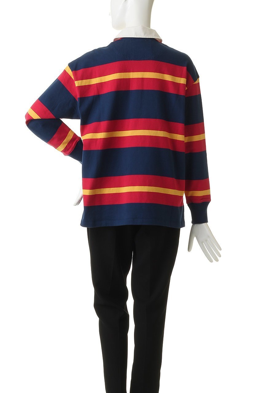 【マザー/MOTHER】のTHE LS HUDDLE ラムモチーフ ラガーシャツ (GOB) 人気、トレンドファッション・服の通販 founy(ファニー) 　ファッション　Fashion　レディースファッション　Fashion for Women　トップス・カットソー　Cut & Sew Tops　シャツ・ブラウス・オフィスカジュアル　Elegant Blouses & Button-Ups　ポロシャツ・きれいめカジュアル　Smart-Casual Polo Tops　おすすめ　Recommended / Our Picks　ショルダー　Shoulder, Shoulder Strap　ストライプ　Stripe, Striped Pattern　スポーティ　Sporty, Casual Athletic　デニム　Denim, Jeans Material　トレンド　Trend, Trending Now　ドロップ　Drop Shoulder, Dropped Style　パッチ　Patch, Appliqué　ボックス　Boxy, Box Shape　ポロシャツ　Polo Shirt, Collared Tee　モチーフ　Motif, Design Theme　リラックス　Relax, Relaxed Fit　レース　Lace, Lace Fabric　今季　This Season, Current Season　other-4|ID: prp329100004906267 ipo3291000000036734932