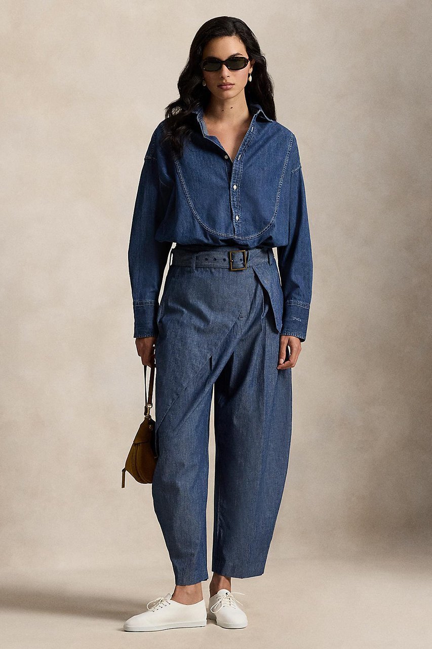 【ラルフローレン/RALPH LAUREN】の【POLO RALPH LAUREN】デニム タキシード シャツ 人気、トレンドファッション・服の通販 founy(ファニー) 　ファッション　Fashion　レディースファッション　Fashion for Women　トップス・カットソー　Cut & Sew Tops　シャツ・ブラウス・オフィスカジュアル　Elegant Blouses & Button-Ups　ウォッシュ　Washed Finish　クラシック　Classic, Timeless Style　ショルダー　Shoulder, Shoulder Strap　スリーブ　Sleeve, Long Sleeve / Short Sleeve　デニム　Denim, Jeans Material　ドロップ　Drop Shoulder, Dropped Style　リラックス　Relax, Relaxed Fit　ロング　Long, Long-Length　other-2|ID: prp329100004906270 ipo3291000000036734953