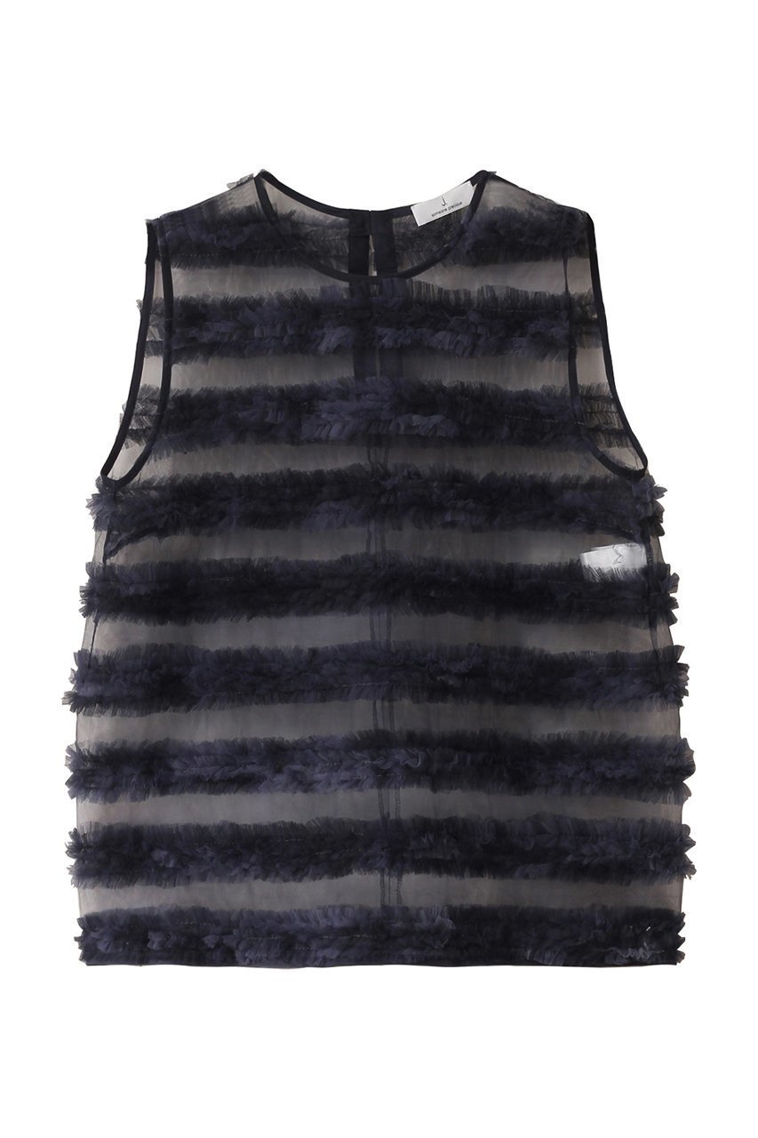 【ジェイドット/j.】のチュールジャカードスリーブレスブラウス 人気、トレンドファッション・服の通販 founy(ファニー) 　ファッション　Fashion　レディースファッション　Fashion for Women　トップス・カットソー　Cut & Sew Tops　キャミソール&ノースリーブ　Camisoles & Sleeveless Tops　シャツ・ブラウス・オフィスカジュアル　Elegant Blouses & Button-Ups　おすすめ　Recommended / Our Picks　シンプル　Simple, Minimal　ジャカード／ジャガード　Jacquard, Woven Pattern　ジャケット　Jacket, Outerwear　スラックス　Slacks, Dress Pants　チュール　Tulip, Tulip Motif　デニム　Denim, Jeans Material　ノースリーブ　Sleeveless, No-Sleeve　 other-1|ID: prp329100004906277 ipo3291000000036735010