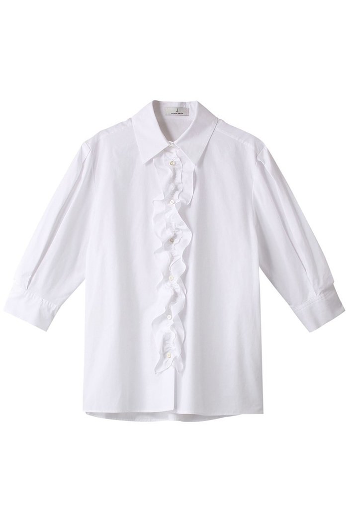 【ジェイドット/j.】の細番手コットン2WAYフリルブラウス インテリア・キッズ・メンズ・レディースファッション・服の通販 founy(ファニー) https://founy.com/ ファッション Fashion レディースファッション Fashion for Women トップス・カットソー Cut & Sew Tops シャツ・ブラウス・オフィスカジュアル Elegant Blouses & Button-Ups シンプル Simple, Minimal スリーブ Sleeve, Long Sleeve / Short Sleeve フリル Frill, Ruffle ブロード Broadcloth, Fine Cotton ロング Long, Long-Length エレガント 上品 Elegant |ID: prp329100004906279 ipo3291000000036735028