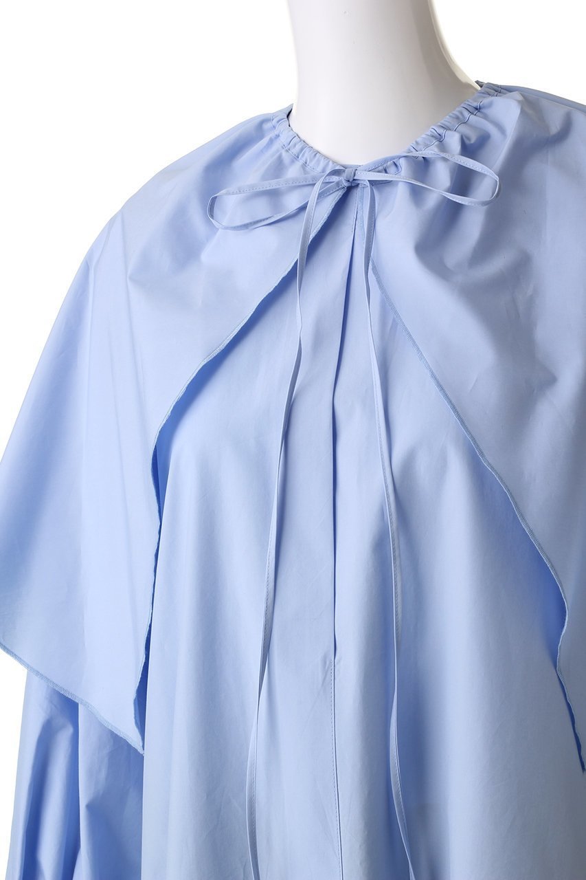 【ジェイドット/j.】の細番手コットンケープブラウス 人気、トレンドファッション・服の通販 founy(ファニー) 　ファッション　Fashion　レディースファッション　Fashion for Women　トップス・カットソー　Cut & Sew Tops　シャツ・ブラウス・オフィスカジュアル　Elegant Blouses & Button-Ups　コーティング　Coating, Coated Finish　シンプル　Simple, Minimal　スリーブ　Sleeve, Long Sleeve / Short Sleeve　ロング　Long, Long-Length　ビジネス 仕事 通勤　Business / Work / Commuting　other-5|ID: prp329100004906280 ipo3291000000036735044