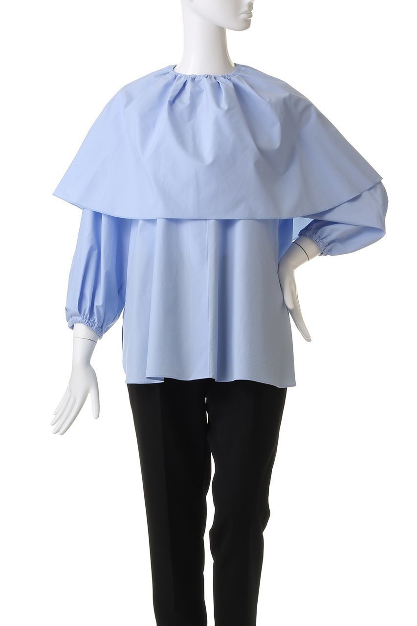 【ジェイドット/j.】の細番手コットンケープブラウス 人気、トレンドファッション・服の通販 founy(ファニー) 　ファッション　Fashion　レディースファッション　Fashion for Women　トップス・カットソー　Cut & Sew Tops　シャツ・ブラウス・オフィスカジュアル　Elegant Blouses & Button-Ups　コーティング　Coating, Coated Finish　シンプル　Simple, Minimal　スリーブ　Sleeve, Long Sleeve / Short Sleeve　ロング　Long, Long-Length　ビジネス 仕事 通勤　Business / Work / Commuting　other-7|ID: prp329100004906280 ipo3291000000036735046