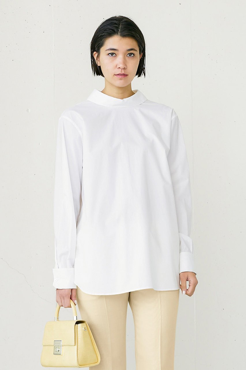 【ジェイドット/j.】の高密度コットン2WAYブラウス 人気、トレンドファッション・服の通販 founy(ファニー) 　ファッション　Fashion　レディースファッション　Fashion for Women　トップス・カットソー　Cut & Sew Tops　シャツ・ブラウス・オフィスカジュアル　Elegant Blouses & Button-Ups　シンプル　Simple, Minimal　スリーブ　Sleeve, Long Sleeve / Short Sleeve　ロング　Long, Long-Length　other-8|ID: prp329100004906281 ipo3291000000036735056