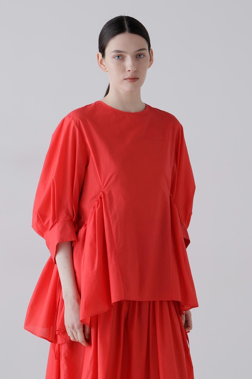 【アドーア/ADORE】のナイロンコットンタフタブラウス インテリア・キッズ・メンズ・レディースファッション・服の通販 founy(ファニー) ファッション Fashion レディースファッション Fashion for Women トップス・カットソー Cut & Sew Tops シャツ・ブラウス・オフィスカジュアル Elegant Blouses & Button-Ups ギャザー Gathered, Ruffled ショート Short, Short Length スリーブ Sleeve, Long Sleeve / Short Sleeve タフタ Taffeta, Structured Fabric フェミニン Feminine, Girly エレガント 上品 Elegant 夏 Summer 春 Spring S/S・春夏 SS, Spring/Summer, Warm Season レッド|ID: prp329100004906282 ipo3291000000036735059