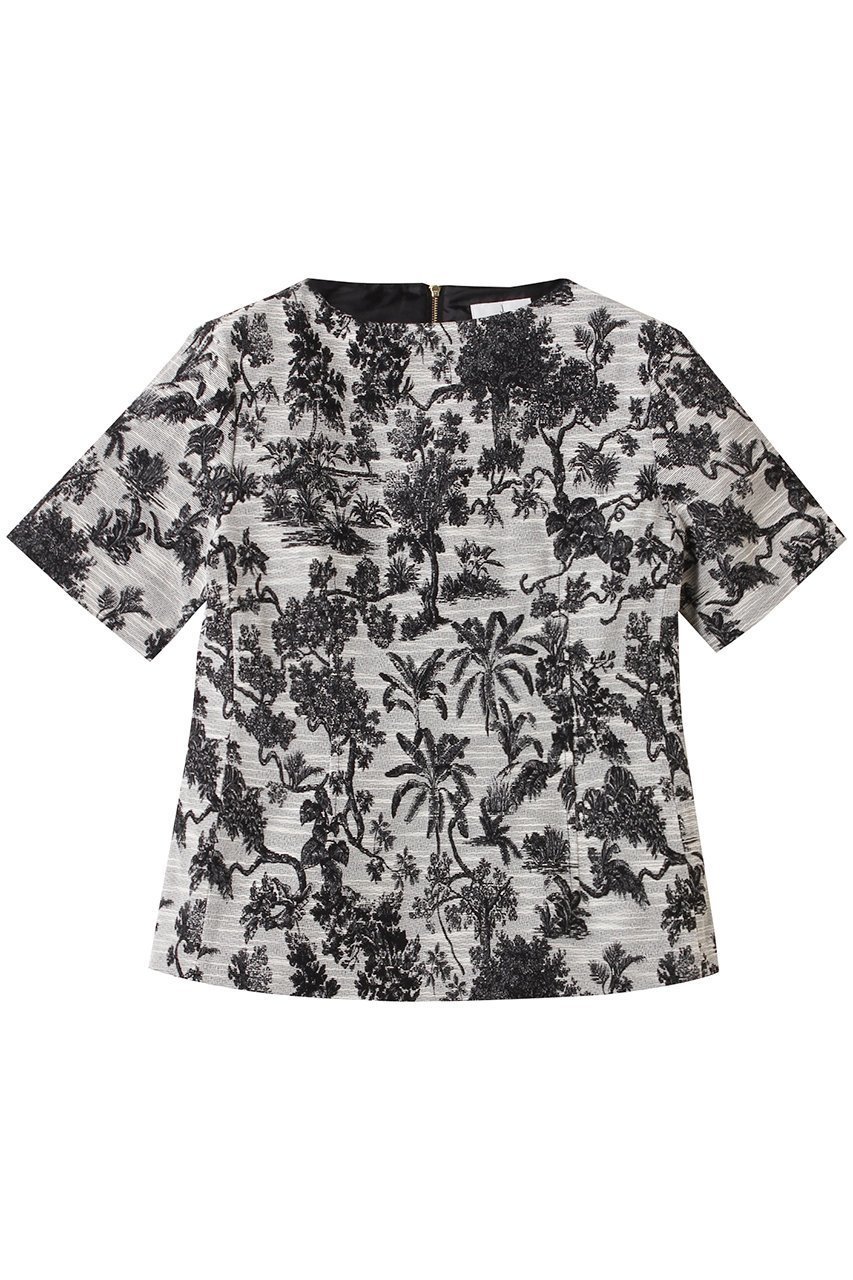 【ジェイドット/j.】のイタリアンジャカードフォルムチュニック インテリア・キッズ・メンズ・レディースファッション・服の通販 founy(ファニー) 　ファッション　Fashion　レディースファッション　Fashion for Women　ワンピース　Dresses　チュニック　Tunic Tops & Dresses　イタリア　Italy　エレガント 上品　Elegant　シンプル　Simple, Minimal　ジャカード／ジャガード　Jacquard, Woven Pattern　チュニック　Tunic, Long Top　フォルム　Silhouette, Form　ボタニカル　Botanical, Floral Pattern　ホワイト|ID: prp329100004906283 ipo3291000000036735069