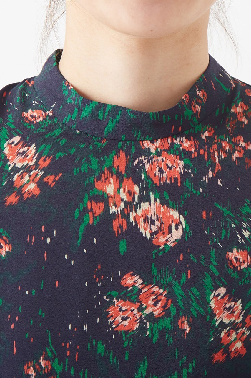 【マルティニーク/martinique】のティアードワンピース 人気、トレンドファッション・服の通販 founy(ファニー) 　ファッション　Fashion　レディースファッション　Fashion for Women　ワンピース　Dresses　チュニック　Tunic Tops & Dresses　クラシック　Classic, Timeless Style　スタンド　Stand Collar, Upright Stand　チュニック　Tunic, Long Top　ティアード　Tiered, Tiered Style　ティアードワンピース　Tiered Dress, Flared Dress　フラワー　Flower, Floral　プリント　Print, Printed Pattern　リボン　Ribbon, Bow　other-8|ID: prp329100004906293 ipo3291000000036735143