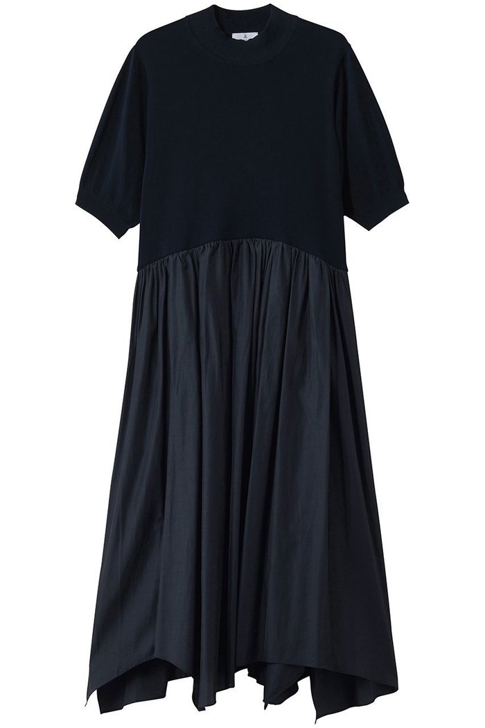 【ランバン オン ブルー/LANVIN en Bleu】のニットドッキングワンピース インテリア・キッズ・メンズ・レディースファッション・服の通販 founy(ファニー) https://founy.com/ ファッション Fashion レディースファッション Fashion for Women ワンピース Dresses チュニック Tunic Tops & Dresses イレギュラーヘム Irregular Hem シアー Sheer, See-Through ジャケット Jacket, Outerwear スリーブ Sleeve, Long Sleeve / Short Sleeve チュニック Tunic, Long Top ドッキング Docking, Mixed Material ハイネック High Neck, Mock Neck パーティ Party, Party Style ロング Long, Long-Length |ID: prp329100004906300 ipo3291000000036735193