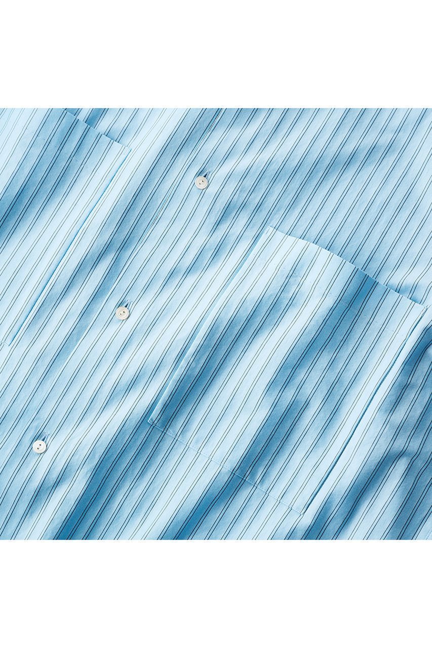 【グッド ピープル グッド ステッチング グッド プロダクト/GOOD PEOPLE GOOD STITCHING GOOD PRODUCT】の【UNISEX】ダブルポケット ハーフスリーブ シャツ 人気、トレンドファッション・服の通販 founy(ファニー) 　ファッション　Fashion　レディースファッション　Fashion for Women　トップス・カットソー　Cut & Sew Tops　シャツ・ブラウス・オフィスカジュアル　Elegant Blouses & Button-Ups　ユニセックス　Unisex, Genderless　カットソー　Cut and Sewn Top　ショート　Short, Short Length　ストライプ　Stripe, Striped Pattern　スリーブ　Sleeve, Long Sleeve / Short Sleeve　ダブル　Double, Double-Breasted　ハーフ　Half, Half-Length　ポケット　Pocket, Pocket Detail　リラックス　Relax, Relaxed Fit　レギュラー　Regular, Standard Fit　エレガント 上品　Elegant　other-3|ID: prp329100004906314 ipo3291000000036735382