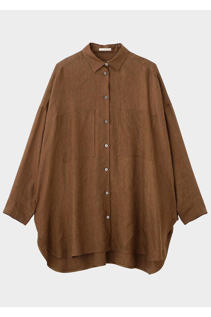 【ル フィル/LE PHIL】のキュプラリネンブラウス インテリア・キッズ・メンズ・レディースファッション・服の通販 founy(ファニー) https://founy.com/ ファッション Fashion レディースファッション Fashion for Women トップス・カットソー Cut & Sew Tops シャツ・ブラウス・オフィスカジュアル Elegant Blouses & Button-Ups キュプラ Cupro, Eco Fabric シンプル Simple, Minimal スタンダード Standard, Basic スリーブ Sleeve, Long Sleeve / Short Sleeve ネップ Nepp, Slub Yarn フロント Front, Front Design ポケット Pocket, Pocket Detail ヨーク Yoke, Yoke Design ロング Long, Long-Length エレガント 上品 Elegant |ID: prp329100004906346 ipo3291000000036735649