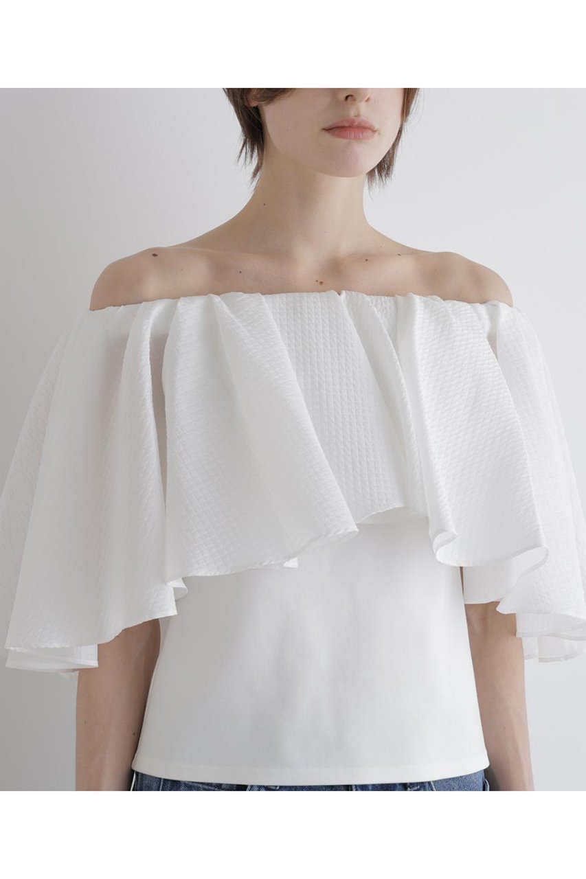 【ル フィル/LE PHIL】のJQコンビカップインブラウス 人気、トレンドファッション・服の通販 founy(ファニー) 　ファッション　Fashion　レディースファッション　Fashion for Women　トップス・カットソー　Cut & Sew Tops　シャツ・ブラウス・オフィスカジュアル　Elegant Blouses & Button-Ups　おすすめ　Recommended / Our Picks　ショート　Short, Short Length　ジャカード／ジャガード　Jacquard, Woven Pattern　スタンダード　Standard, Basic　ストレッチ　Stretch, Stretchy Fabric　スリーブ　Sleeve, Long Sleeve / Short Sleeve　フィット　Fit, Slim Fit　フレア　Flare, Flared　エレガント 上品　Elegant　夏　Summer　旅行　Travel　other-6|ID: prp329100004906347 ipo3291000000036735666