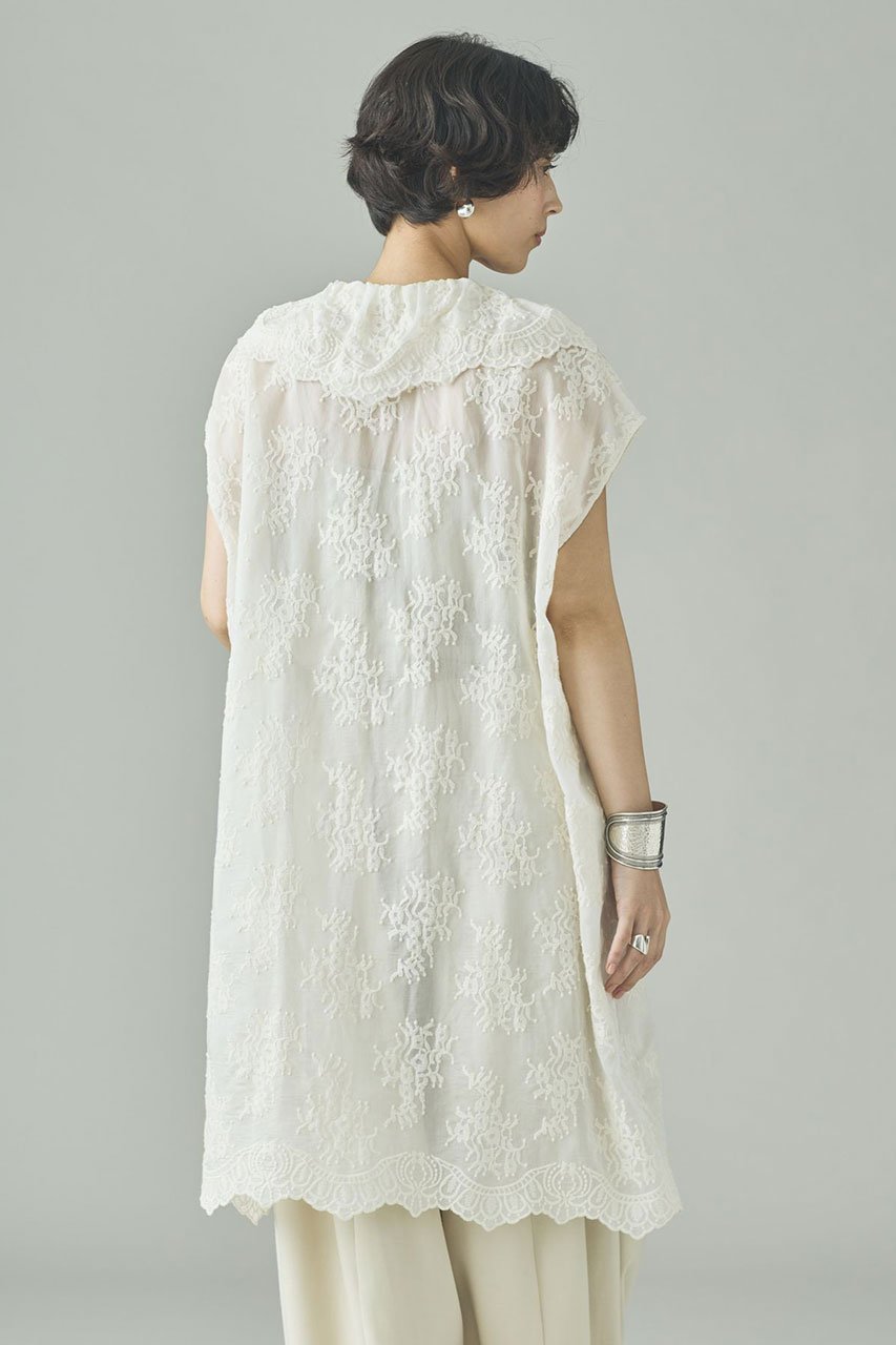 【カレンソロジー/Curensology】のレースチュニックブラウス 人気、トレンドファッション・服の通販 founy(ファニー) 　ファッション　Fashion　レディースファッション　Fashion for Women　トップス・カットソー　Cut & Sew Tops　シャツ・ブラウス・オフィスカジュアル　Elegant Blouses & Button-Ups　おすすめ　Recommended / Our Picks　エアリー　Airy Texture　カーディガン　Cardigan, Knitwear　ジャケット　Jacket, Outerwear　スカラップ　Scallop, Scalloped Edge　スリーブ　Sleeve, Long Sleeve / Short Sleeve　チュニック　Tunic, Long Top　ノースリーブ　Sleeveless, No-Sleeve　フェミニン　Feminine, Girly　フロント　Front, Front Design　ラッフル　Ruffle, Frill　ロング　Long, Long-Length　other-4|ID: prp329100004906358 ipo3291000000036735755