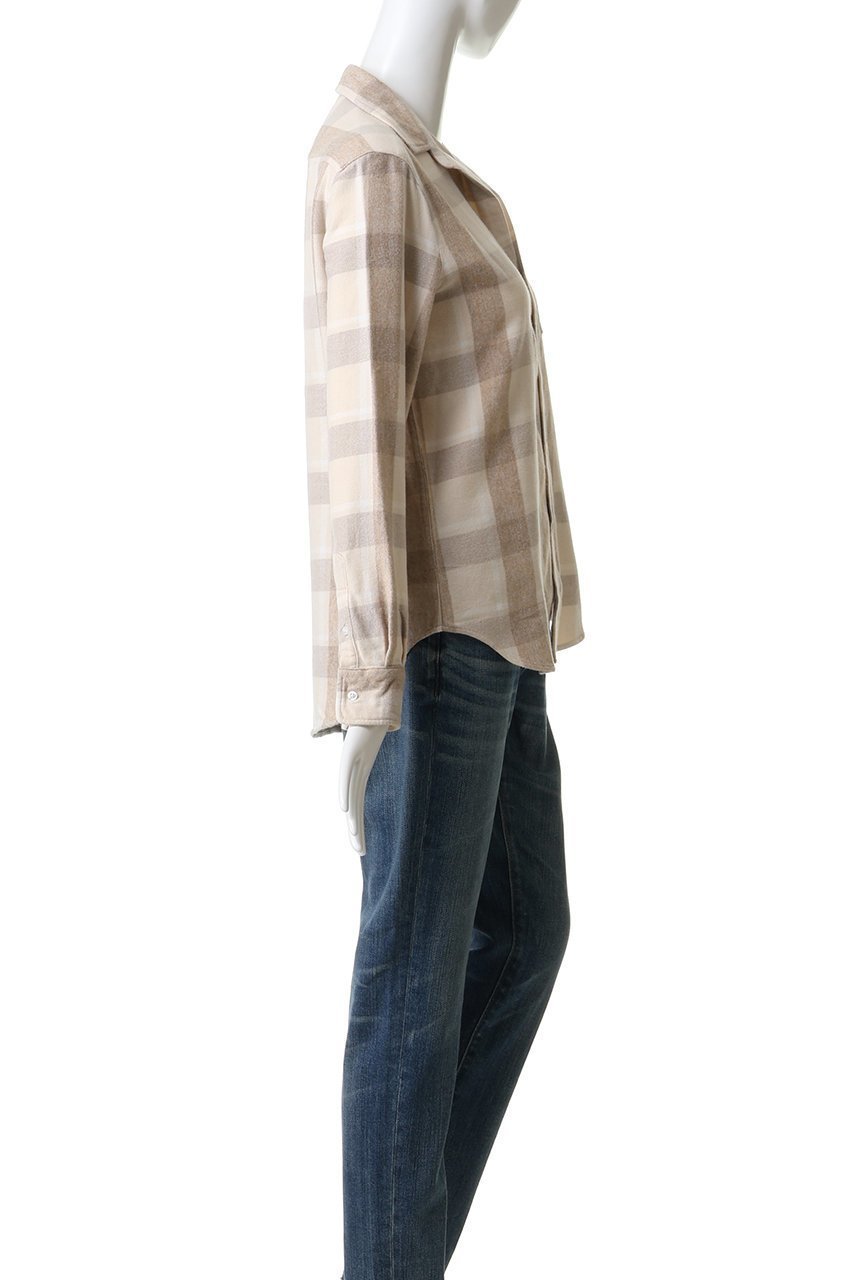 【フランク&アイリーン/Frank&Eileen】のEILEEN イタリアンコットン ベージュチェック シャツ 人気、トレンドファッション・服の通販 founy(ファニー) 　ファッション　Fashion　レディースファッション　Fashion for Women　トップス・カットソー　Cut & Sew Tops　シャツ・ブラウス・オフィスカジュアル　Elegant Blouses & Button-Ups　スリーブ　Sleeve, Long Sleeve / Short Sleeve　チェック　Check, Plaid, Tartan　ロング　Long, Long-Length　other-3|ID: prp329100004906369 ipo3291000000036735845