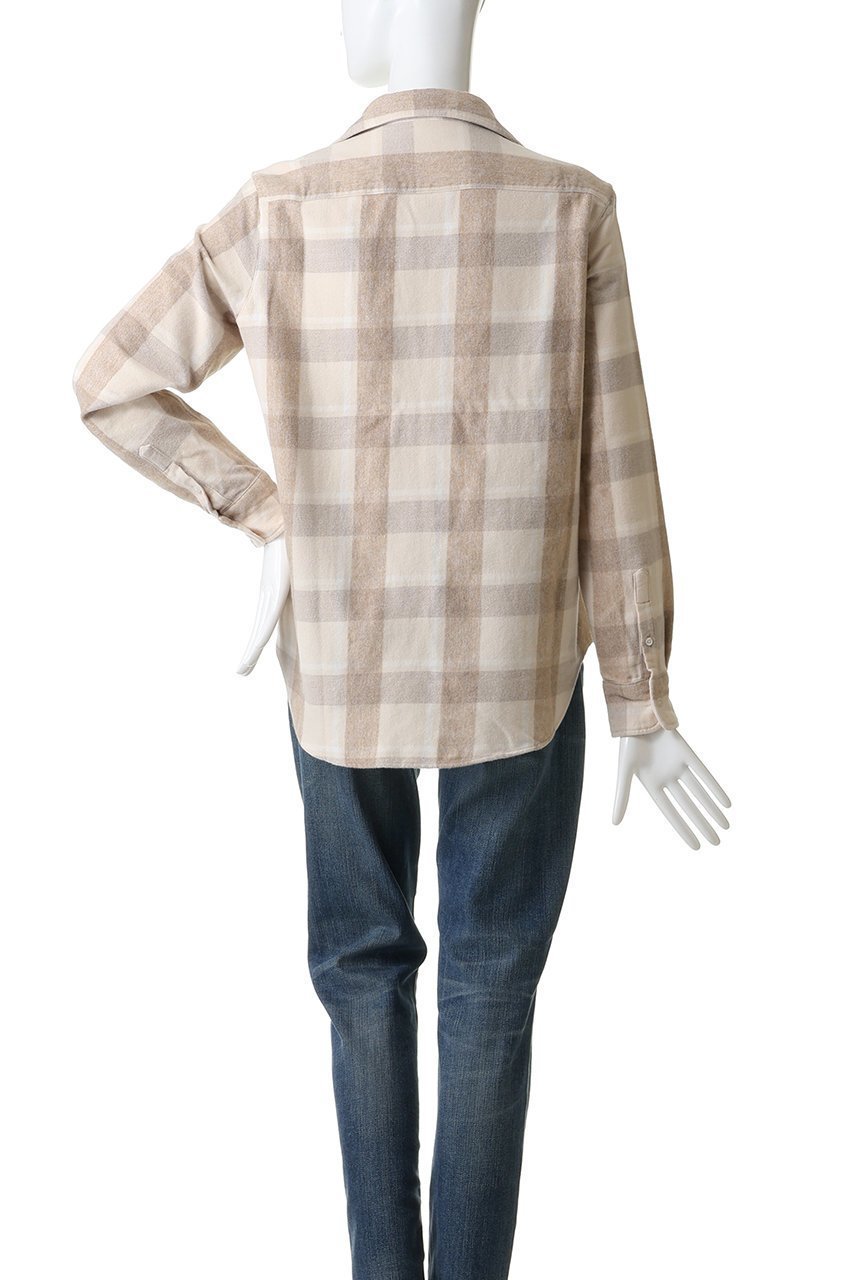 【フランク&アイリーン/Frank&Eileen】のEILEEN イタリアンコットン ベージュチェック シャツ 人気、トレンドファッション・服の通販 founy(ファニー) 　ファッション　Fashion　レディースファッション　Fashion for Women　トップス・カットソー　Cut & Sew Tops　シャツ・ブラウス・オフィスカジュアル　Elegant Blouses & Button-Ups　スリーブ　Sleeve, Long Sleeve / Short Sleeve　チェック　Check, Plaid, Tartan　ロング　Long, Long-Length　other-4|ID: prp329100004906369 ipo3291000000036735846