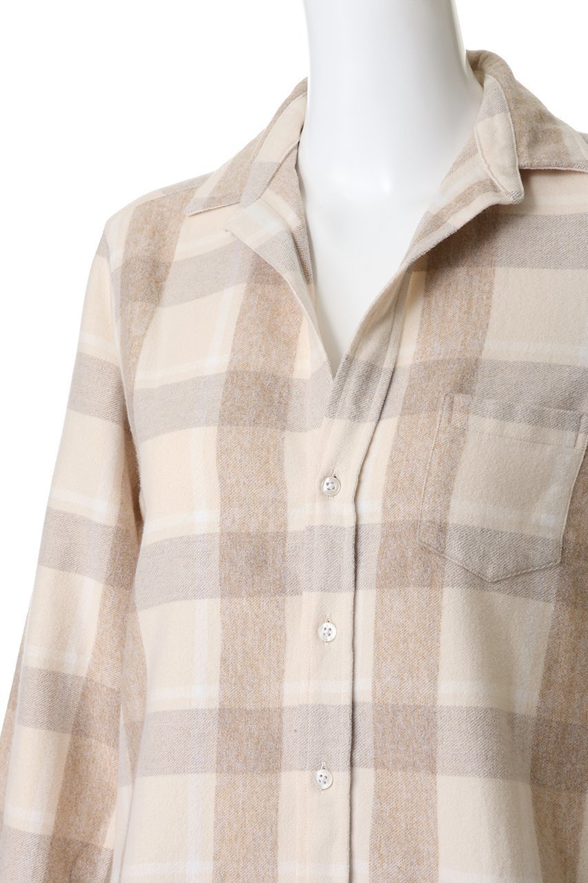 【フランク&アイリーン/Frank&Eileen】のEILEEN イタリアンコットン ベージュチェック シャツ 人気、トレンドファッション・服の通販 founy(ファニー) 　ファッション　Fashion　レディースファッション　Fashion for Women　トップス・カットソー　Cut & Sew Tops　シャツ・ブラウス・オフィスカジュアル　Elegant Blouses & Button-Ups　スリーブ　Sleeve, Long Sleeve / Short Sleeve　チェック　Check, Plaid, Tartan　ロング　Long, Long-Length　other-5|ID: prp329100004906369 ipo3291000000036735847
