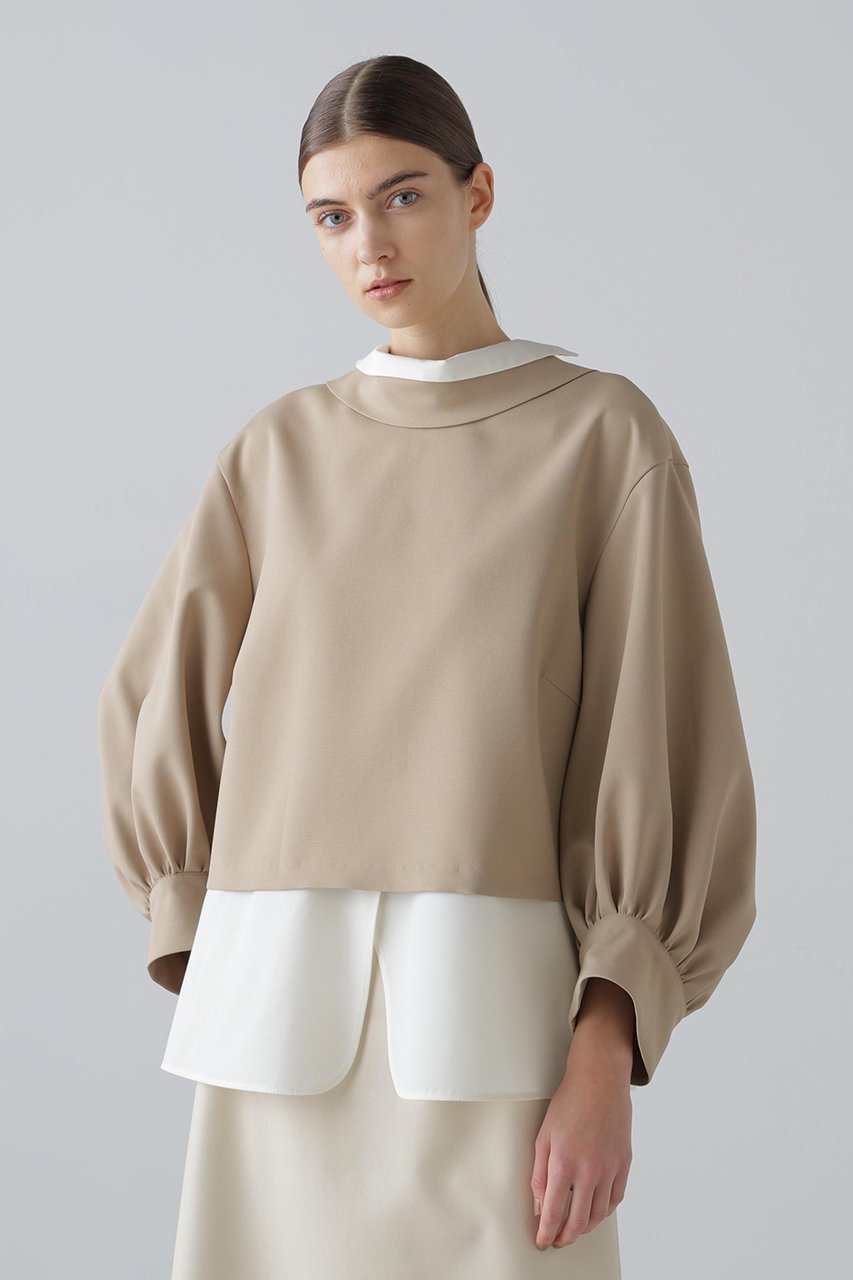 【アドーア/ADORE】のレイヤードカラーブラウス 人気、トレンドファッション・服の通販 founy(ファニー) 　ファッション　Fashion　レディースファッション　Fashion for Women　トップス・カットソー　Cut & Sew Tops　シャツ・ブラウス・オフィスカジュアル　Elegant Blouses & Button-Ups　ストレッチ　Stretch, Stretchy Fabric　スリーブ　Sleeve, Long Sleeve / Short Sleeve　ツイル　Twist, Twisted Detail　バランス　Balance, Style Balance　ブロード　Broadcloth, Fine Cotton　ロング　Long, Long-Length　other-2|ID: prp329100004906372 ipo3291000000036735877