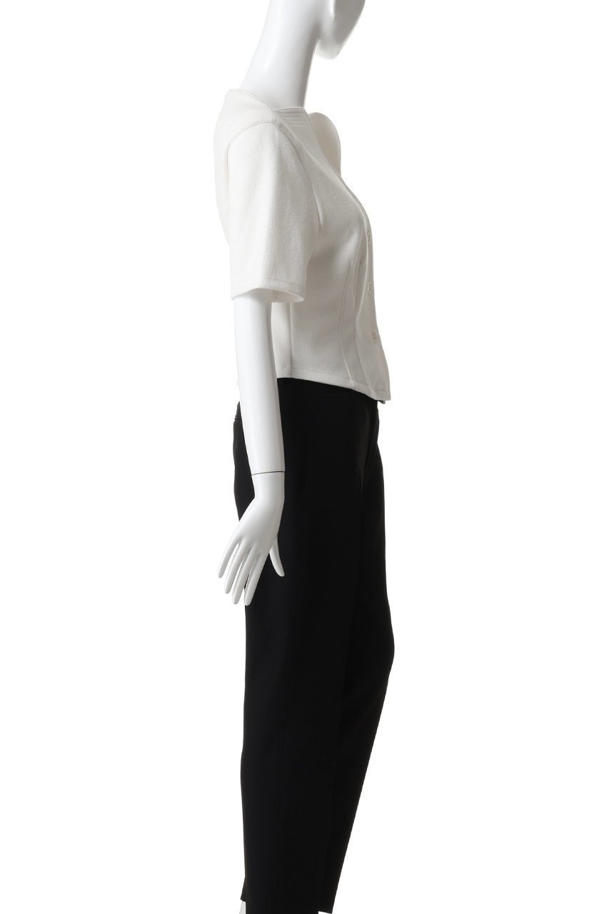 【アキラナカ/AKIRANAKA】のSesilia ジャージー ショートスリーブシャツ 人気、トレンドファッション・服の通販 founy(ファニー) 　ファッション　Fashion　レディースファッション　Fashion for Women　トップス・カットソー　Cut & Sew Tops　シャツ・ブラウス・オフィスカジュアル　Elegant Blouses & Button-Ups　ショート　Short, Short Length　スリーブ　Sleeve, Long Sleeve / Short Sleeve　デコルテ　Décolleté, Neckline　バランス　Balance, Style Balance　フォルム　Silhouette, Form　モダン　Modern, Contemporary　ラグジュアリー　Luxury, Elegant　レース　Lace, Lace Fabric　other-3|ID: prp329100004906374 ipo3291000000036735890